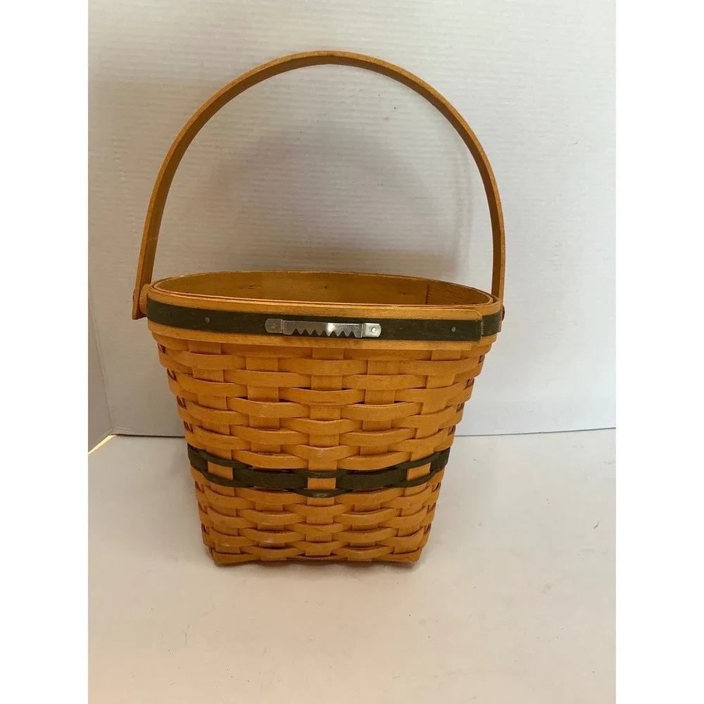 Longaberger Vintage‎ 1998 Christmas Collection Glad Tidings Basket Green Trim
